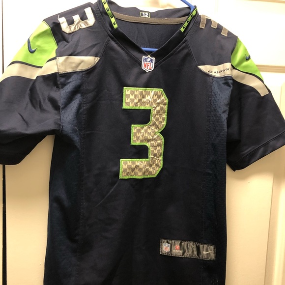 Nike On Field NFL Authentic Seattle Seahawks #3 Wilson Women's  Blue Jersey Sz M - Picture 8 of 12